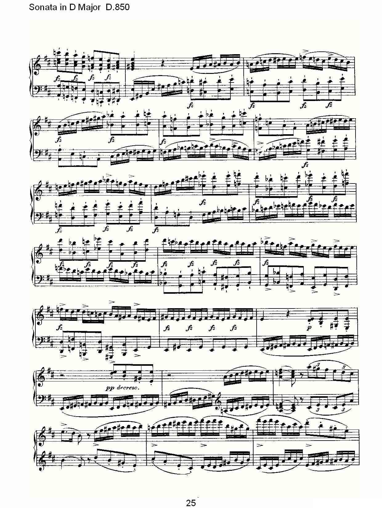 Sonata in D Major D.850（D大调奏鸣曲 D.850）钢琴曲谱（图25）