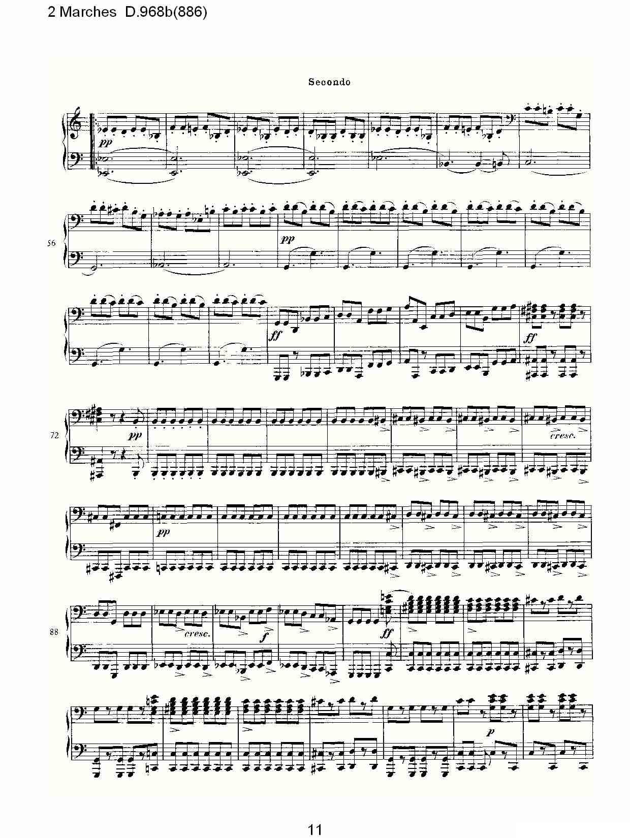 原始主题序曲与变奏曲 D.968a（603）钢琴曲谱（图11）