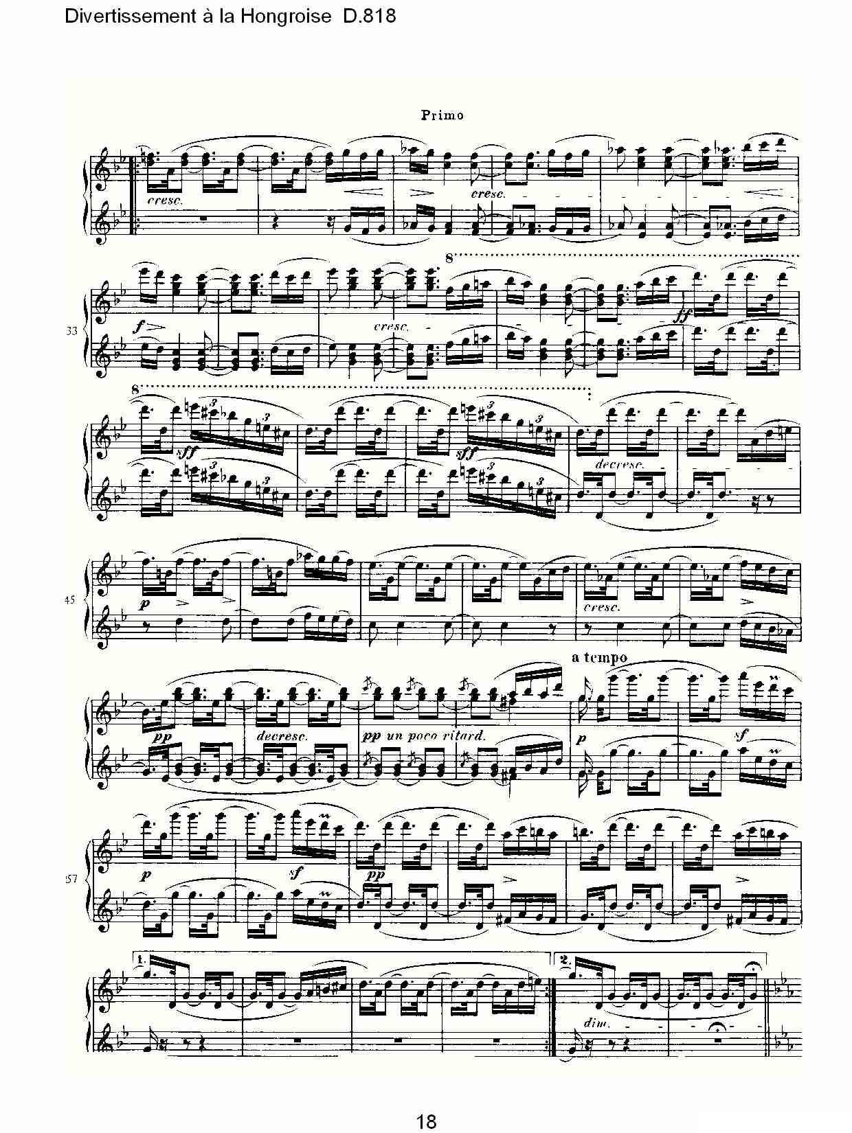 Divertissement à la Hongroise D.818钢琴曲谱（图18）