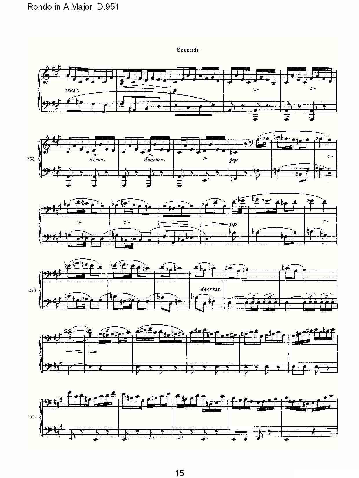 Rondo in A Major D.951（Ａ大调回旋曲D.951）钢琴曲谱（图15）