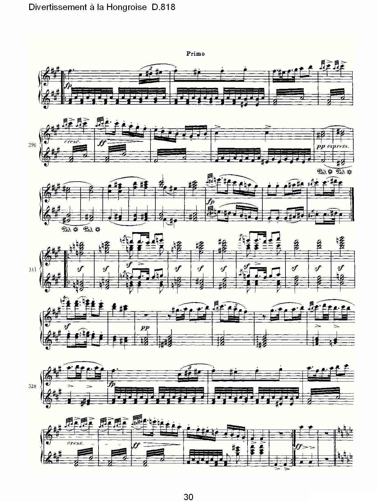 Divertissement à la Hongroise D.818钢琴曲谱（图31）