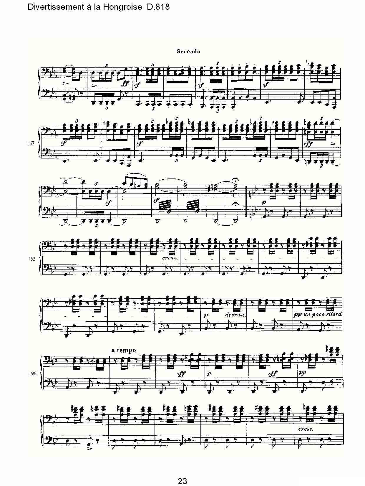 Divertissement à la Hongroise D.818钢琴曲谱（图23）