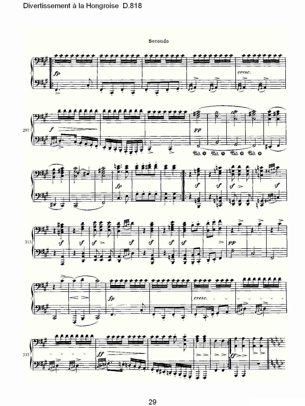 Divertissement à la Hongroise D.818钢琴曲谱（图29）