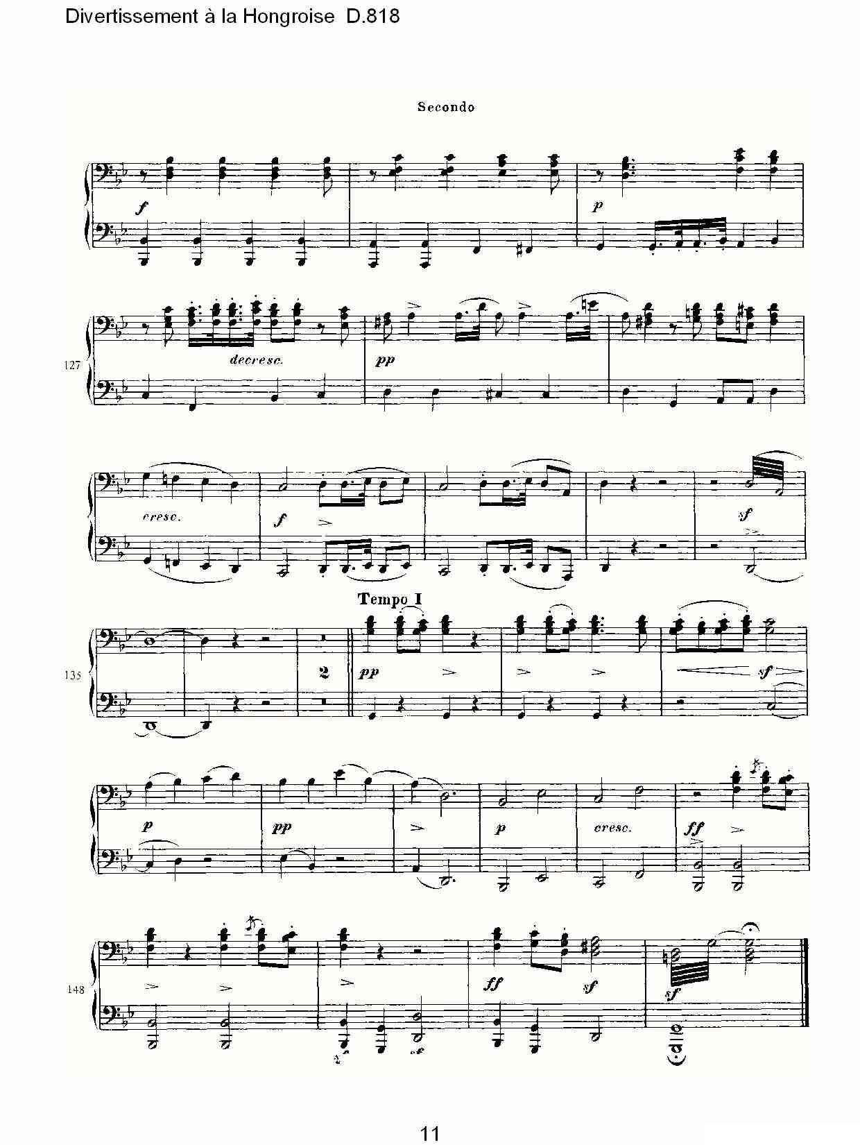 Divertissement à la Hongroise D.818钢琴曲谱（图11）