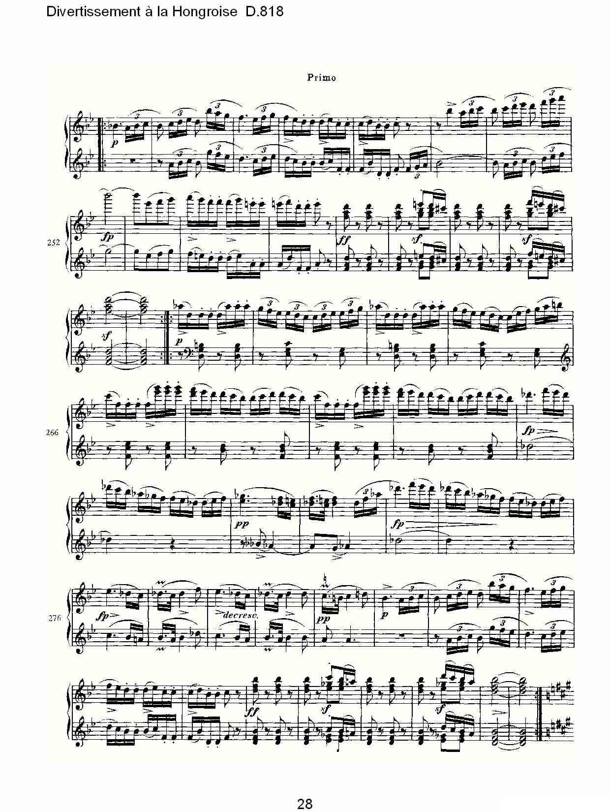 Divertissement à la Hongroise D.818钢琴曲谱（图28）