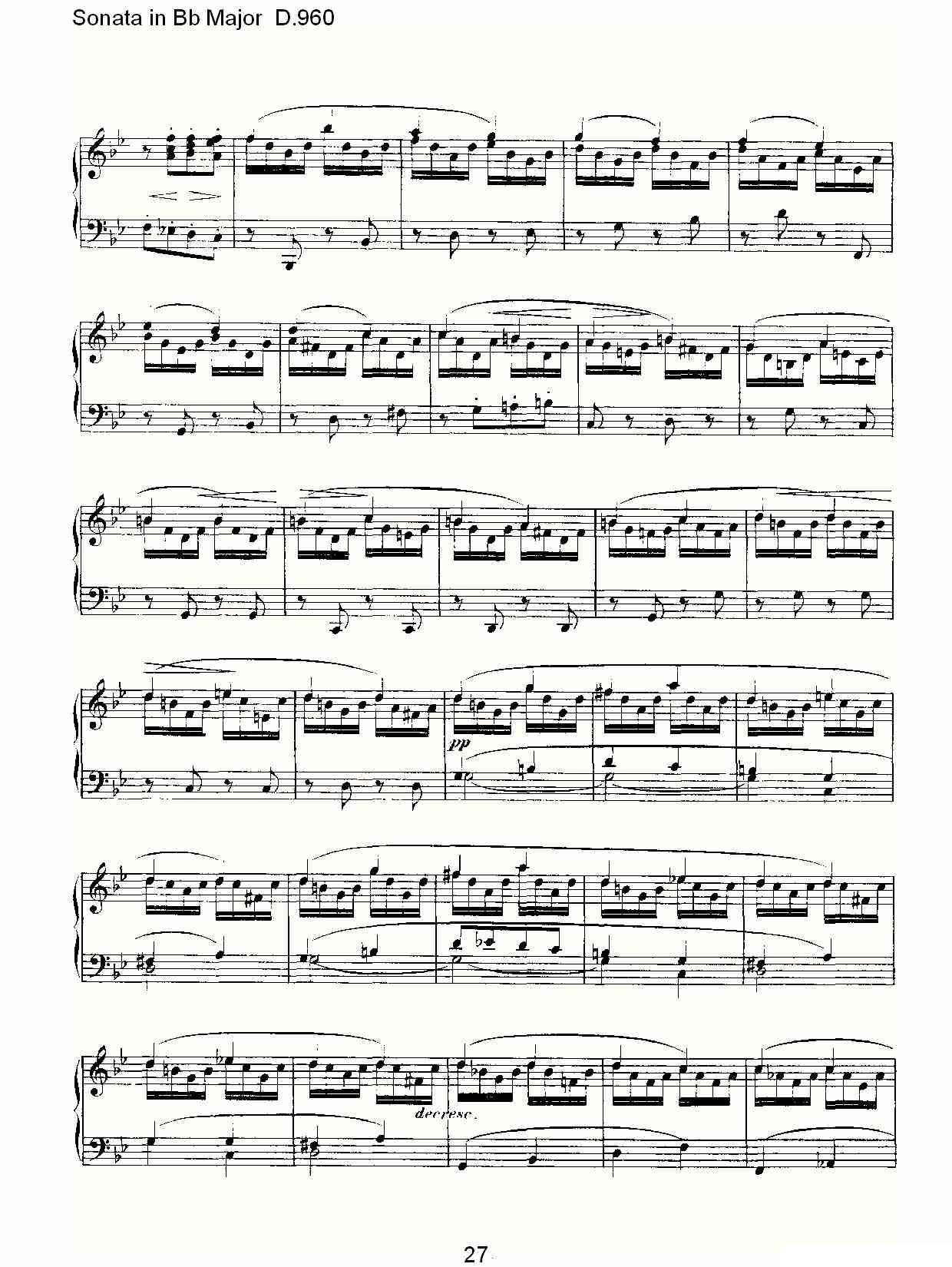 Sonata in Bb Major D.960（Bb大调奏鸣曲 D.960）钢琴曲谱（图27）