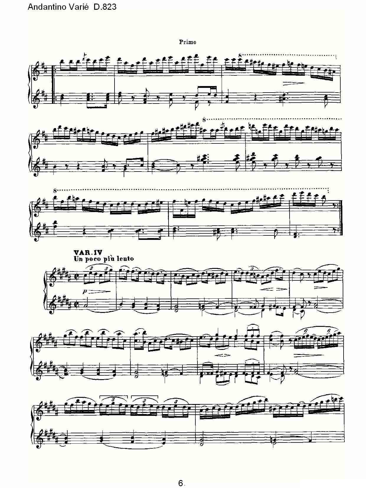 Andantino Varié D.823（小行板杂集 D.823）钢琴曲谱（图6）