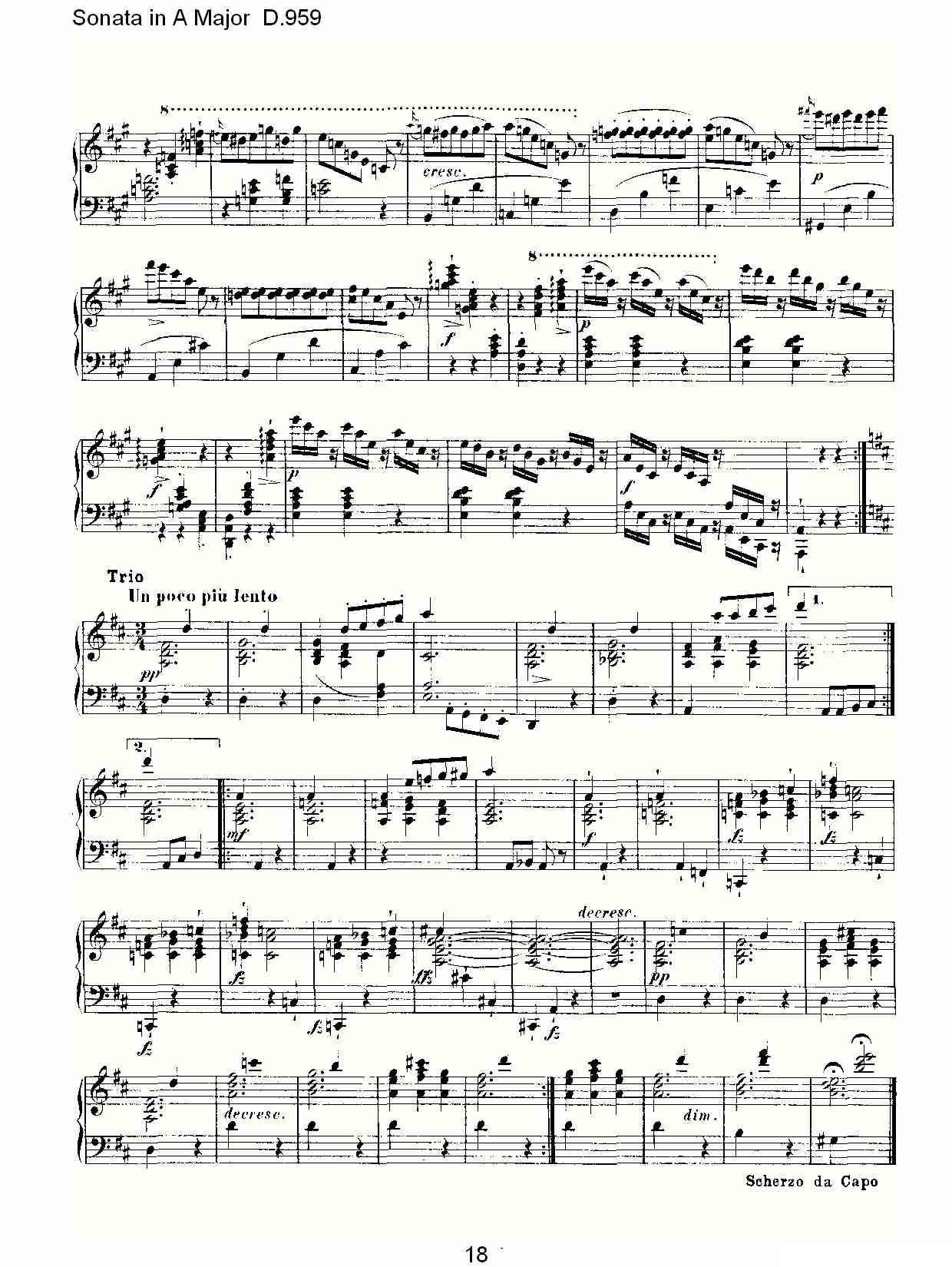 Sonata in A Major D.959（A大调奏鸣曲 D.959）钢琴曲谱（图18）