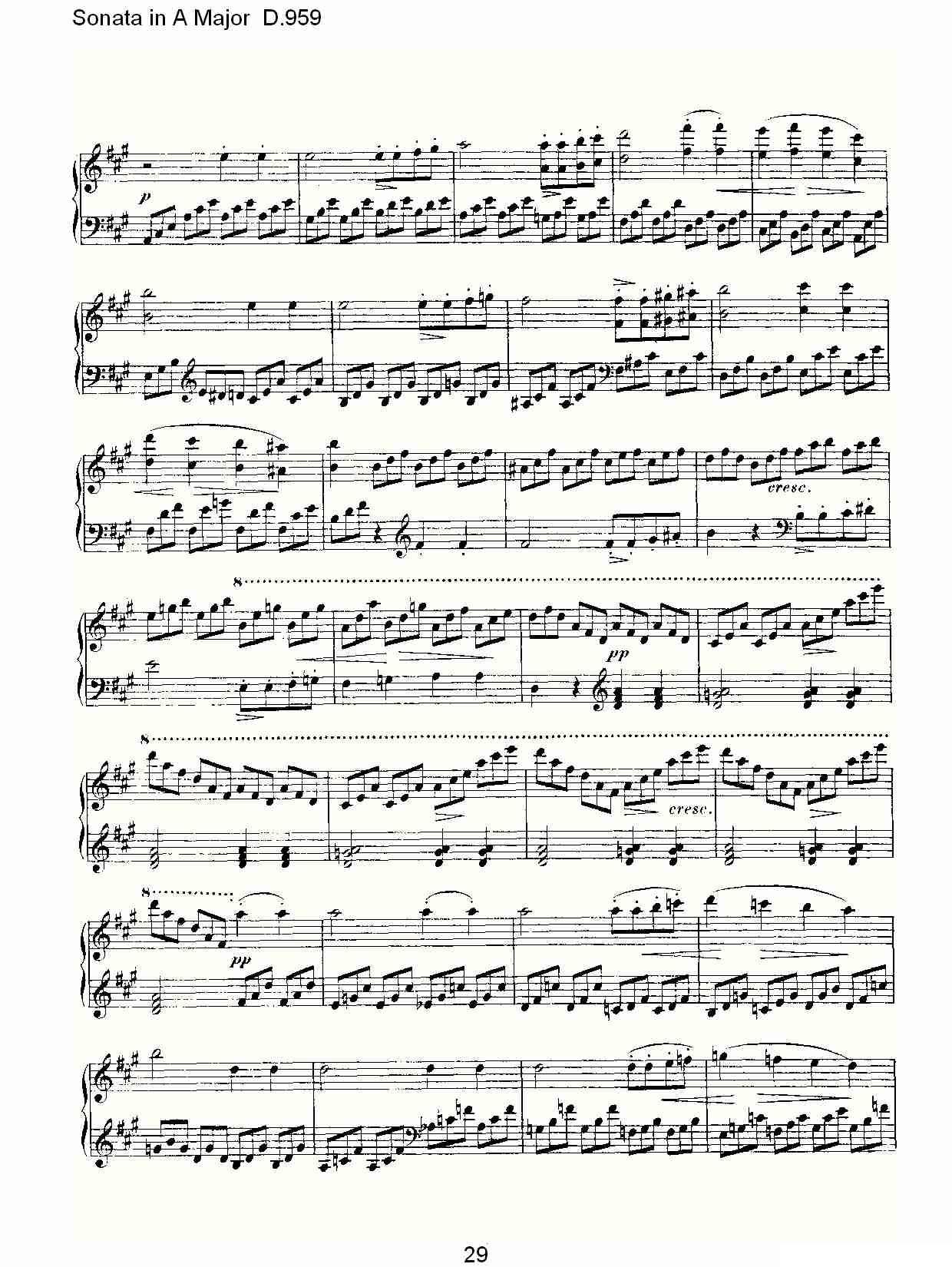 Sonata in A Major D.959（A大调奏鸣曲 D.959）钢琴曲谱（图29）