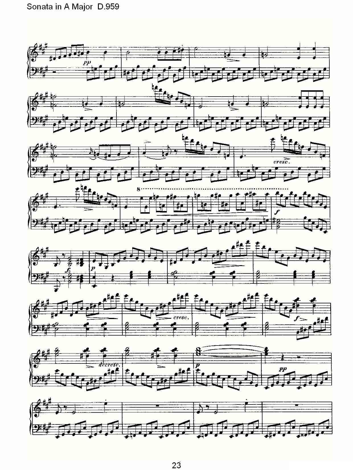 Sonata in A Major D.959（A大调奏鸣曲 D.959）钢琴曲谱（图23）