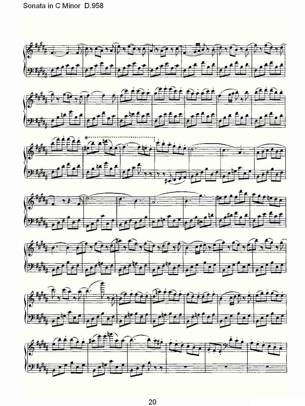 Sonata in C Minor D.958（C小调奏鸣曲 D.958）钢琴曲谱（图20）