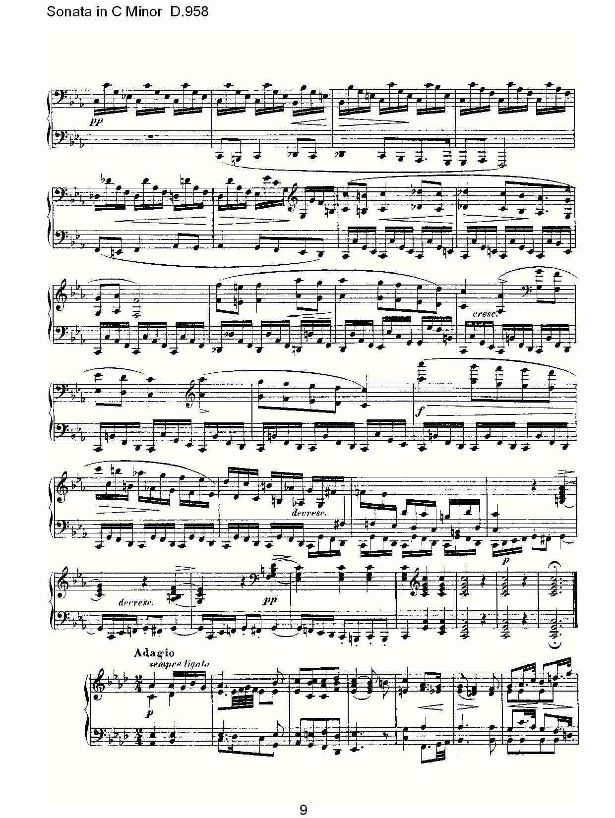 Sonata in C Minor D.958（C小调奏鸣曲 D.958）钢琴曲谱（图10）