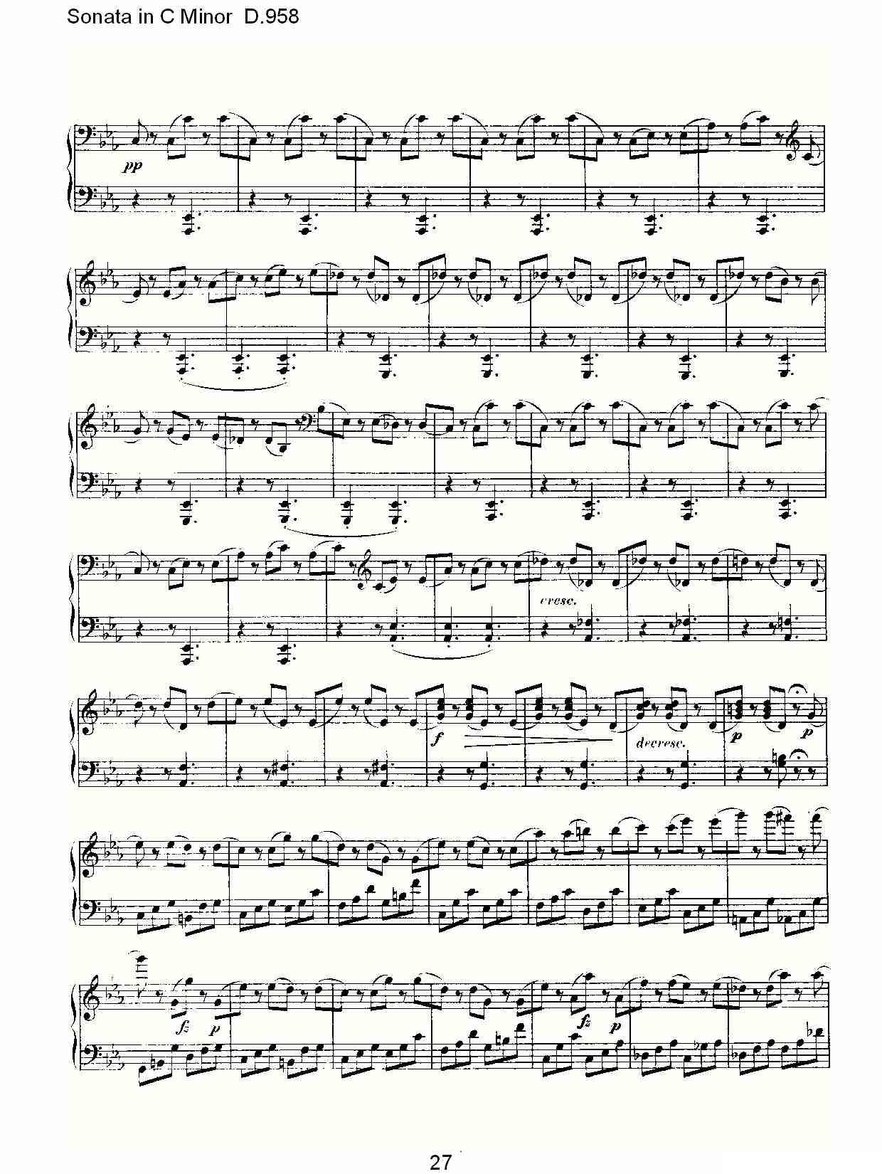 Sonata in C Minor D.958（C小调奏鸣曲 D.958）钢琴曲谱（图27）
