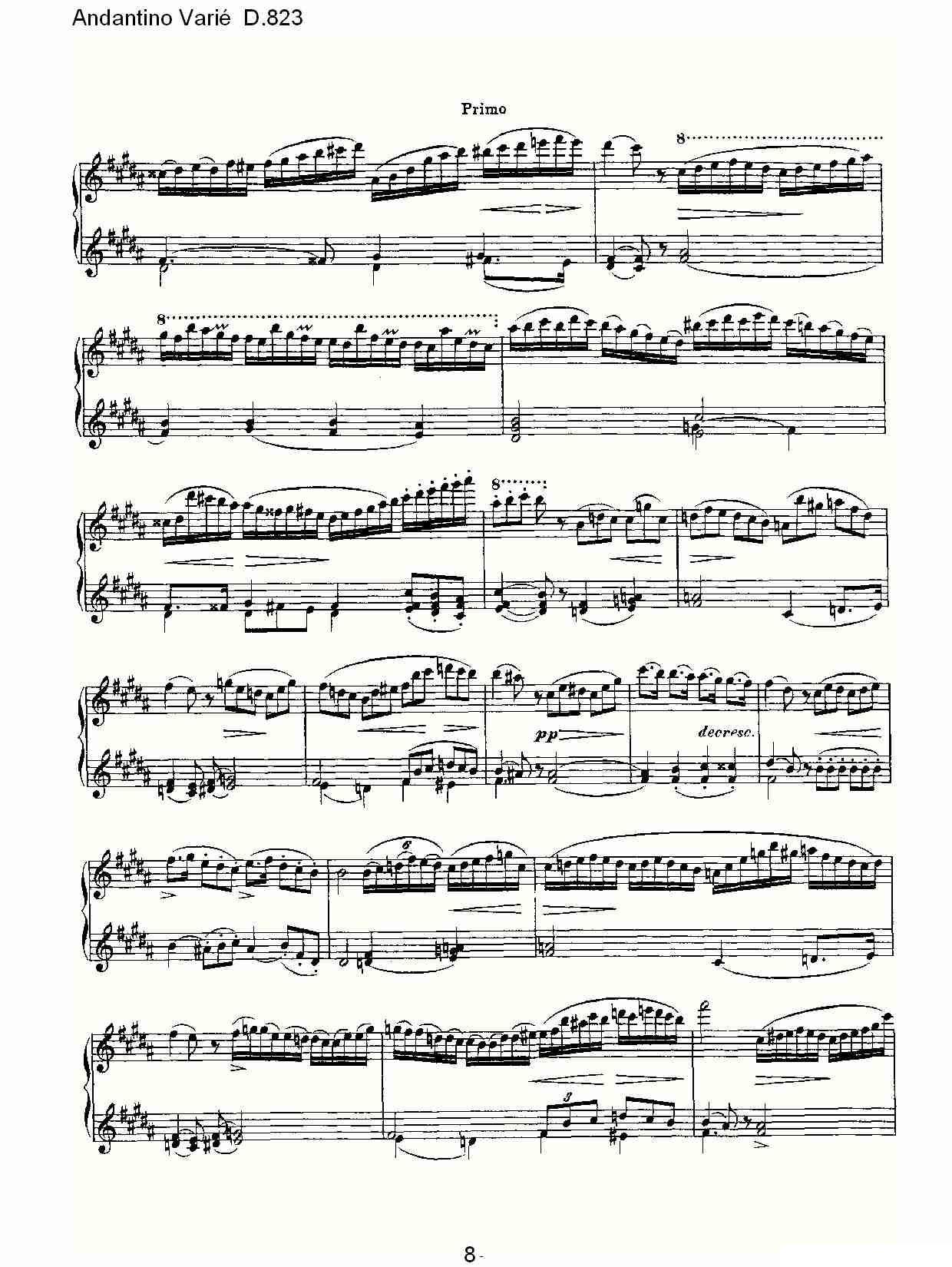 Andantino Varié D.823（小行板杂集 D.823）钢琴曲谱（图8）