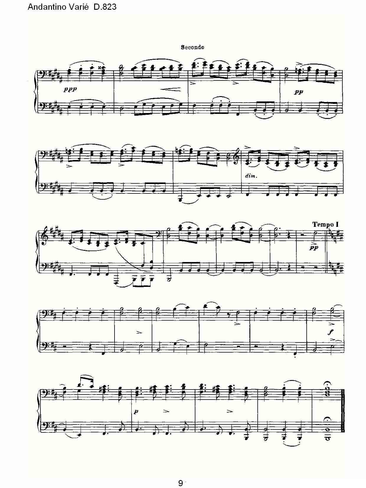 Andantino Varié D.823（小行板杂集 D.823）钢琴曲谱（图9）