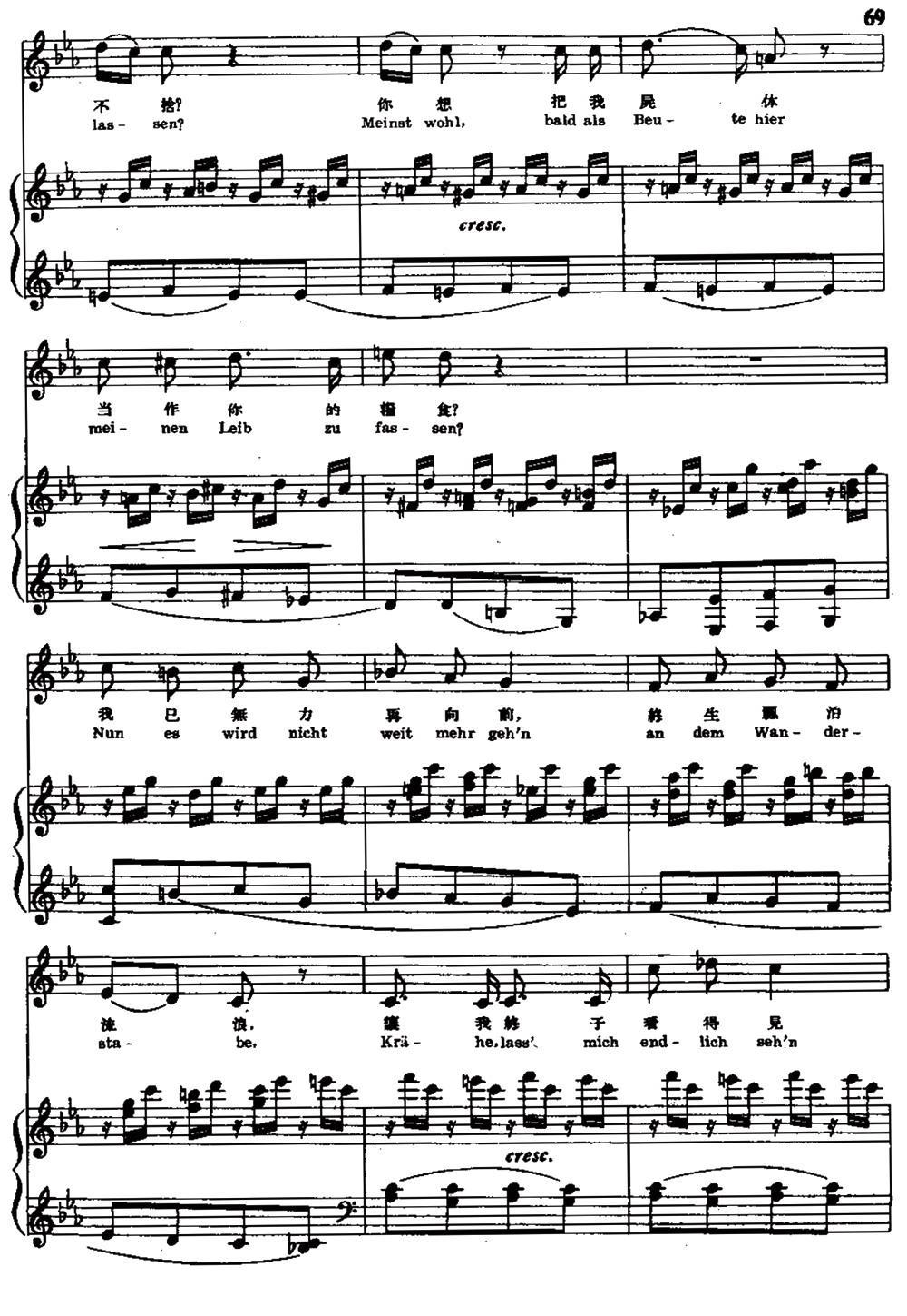 [奥]乌鸦（中外文对照版、正谱）钢琴曲谱（图6）