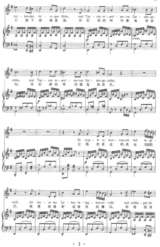 [奥] 船夫（中外文对照版、正谱）钢琴曲谱（图3）