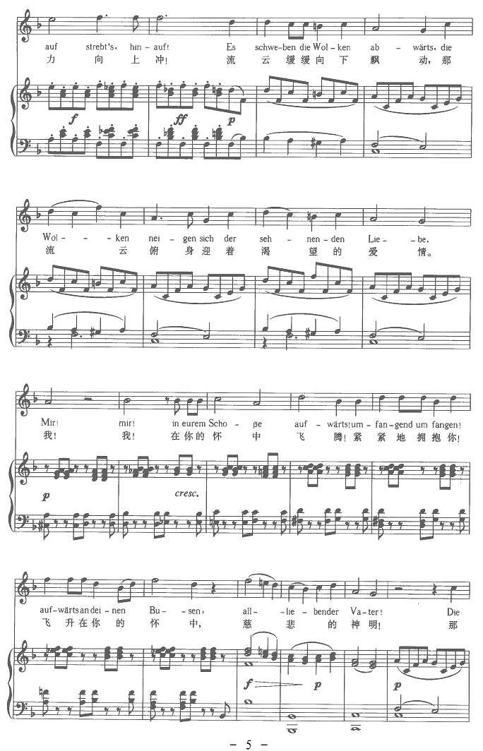 佳尼美德（中外文对照版、正谱 [奥]）钢琴曲谱（图5）