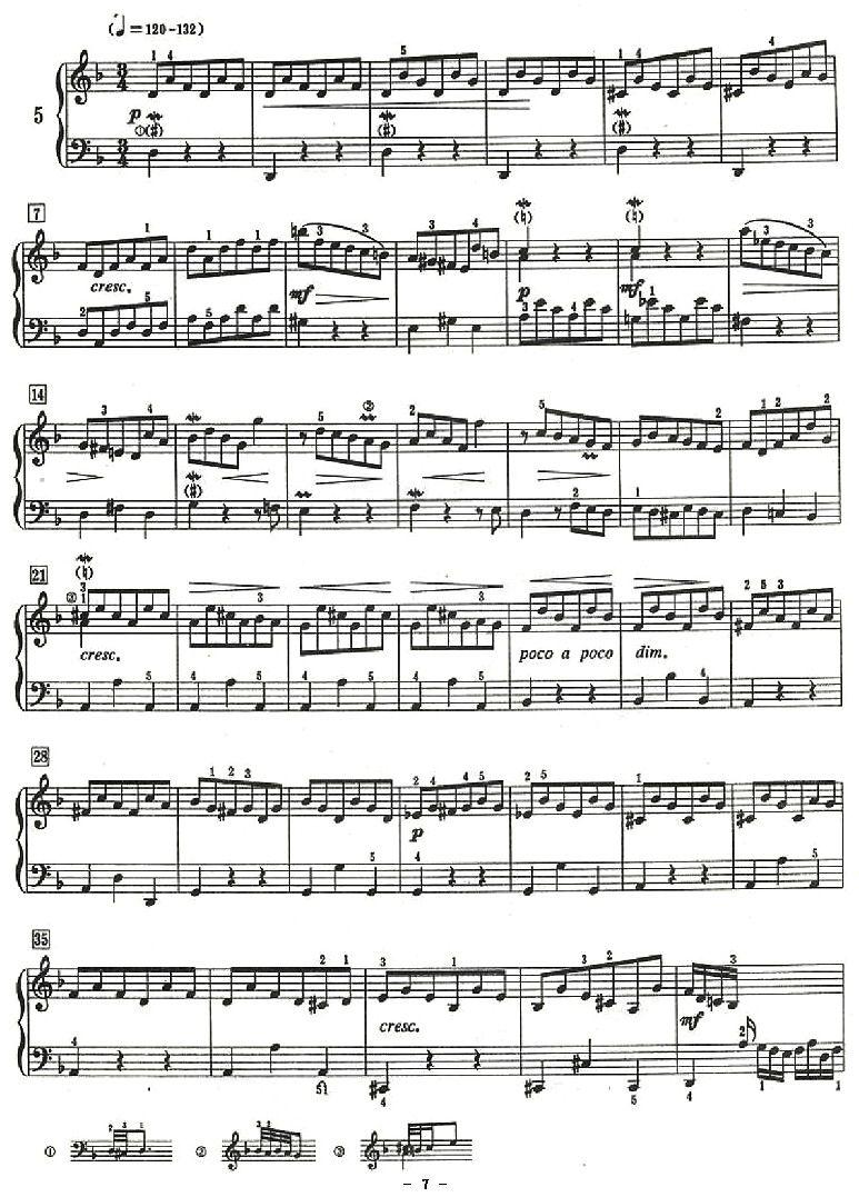 十二首小前奏曲（为初学者而作的练习曲）钢琴曲谱（图7）