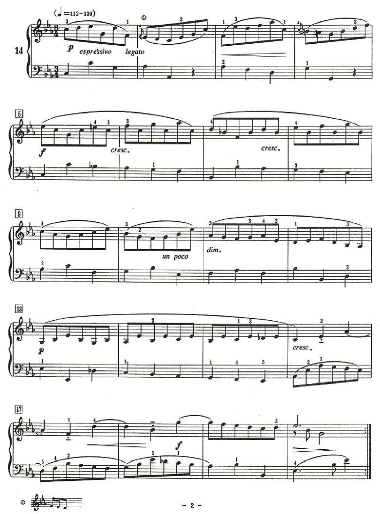 为初学者用的六首小前奏曲钢琴曲谱（图2）