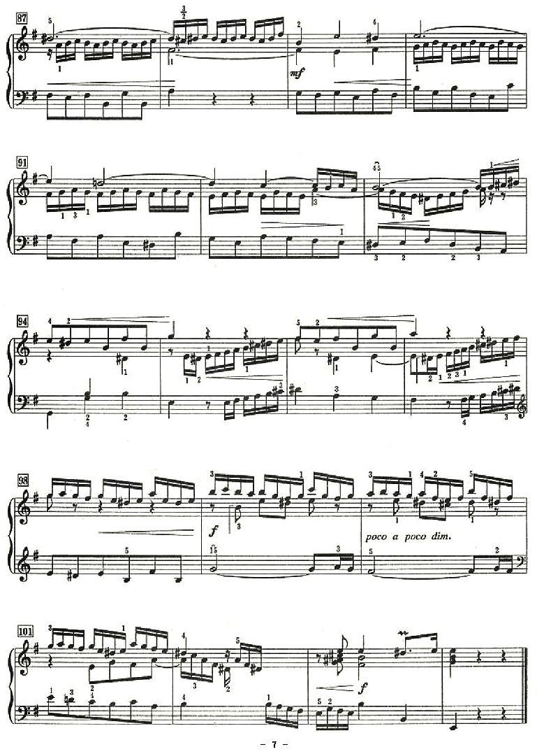 前奏曲与小赋格曲（e小调）钢琴曲谱（图7）
