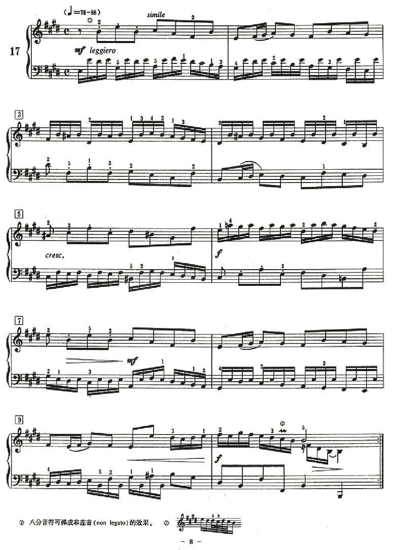 为初学者用的六首小前奏曲钢琴曲谱（图8）