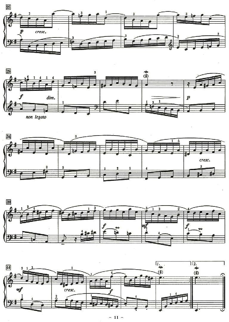 为初学者用的六首小前奏曲钢琴曲谱（图11）