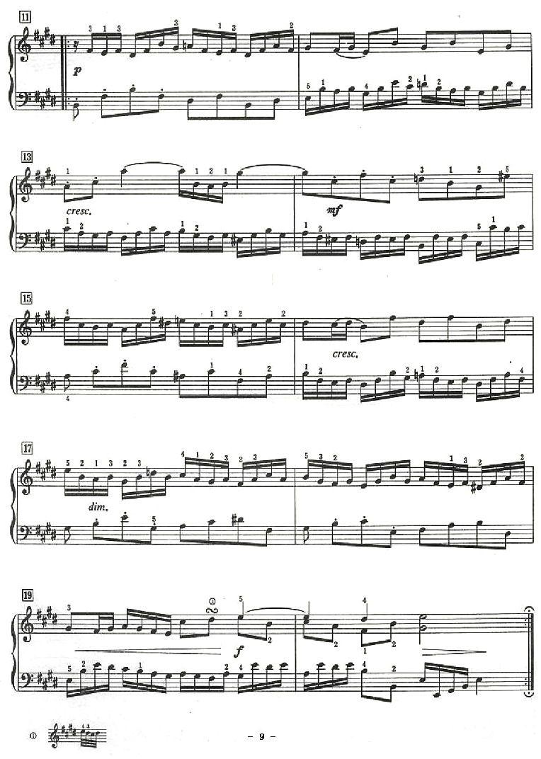 为初学者用的六首小前奏曲钢琴曲谱（图9）