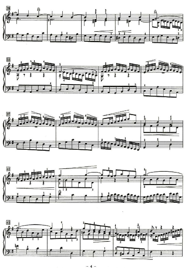 前奏曲与小赋格曲（e小调）钢琴曲谱（图4）