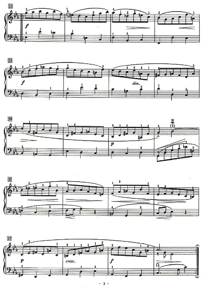 为初学者用的六首小前奏曲钢琴曲谱（图3）