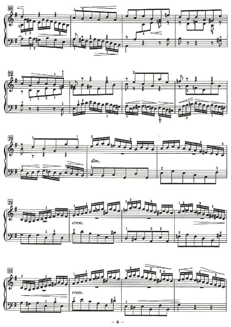 前奏曲与小赋格曲（e小调）钢琴曲谱（图6）