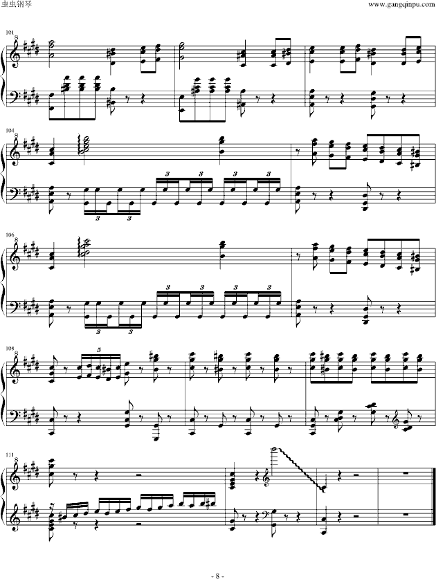 贝多芬-V3悲怆钢琴曲钢琴曲谱（图1）