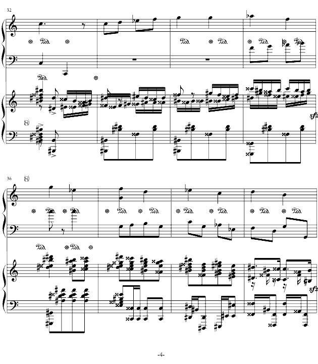 土耳其小星星（《小星星》和《土耳其进行曲》合奏）钢琴曲谱（图4）