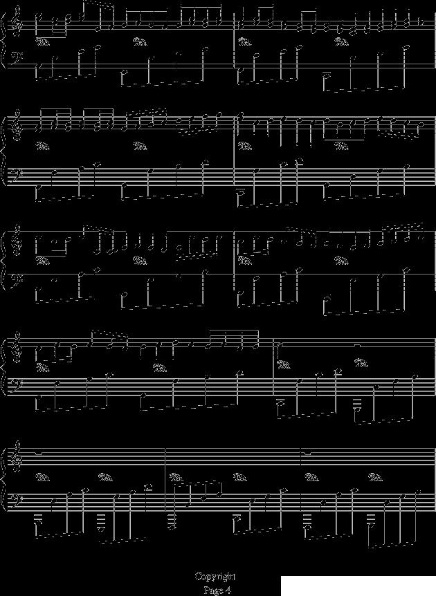 卡农—情感钢琴曲谱（图4）