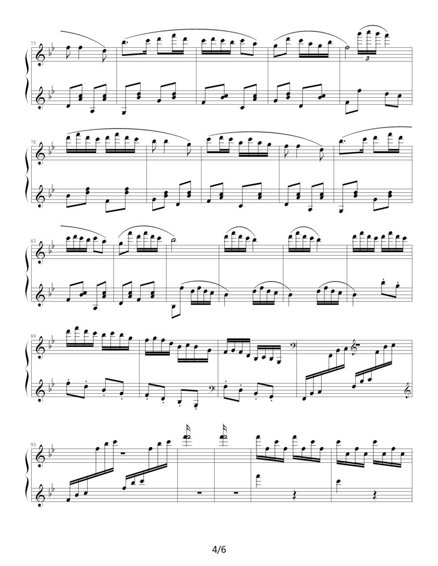 向阳花钢琴曲谱（图4）