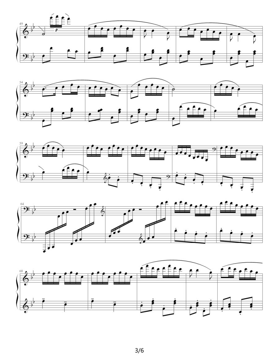 向阳花钢琴曲谱（图3）
