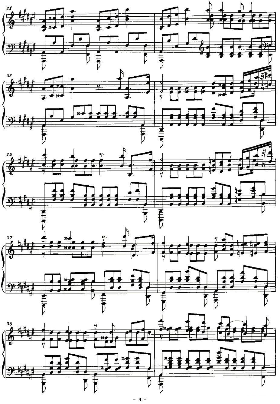 Etude（斯克里亚宾练习曲作品8 降d小调练习曲 第12首）钢琴曲谱（图4）