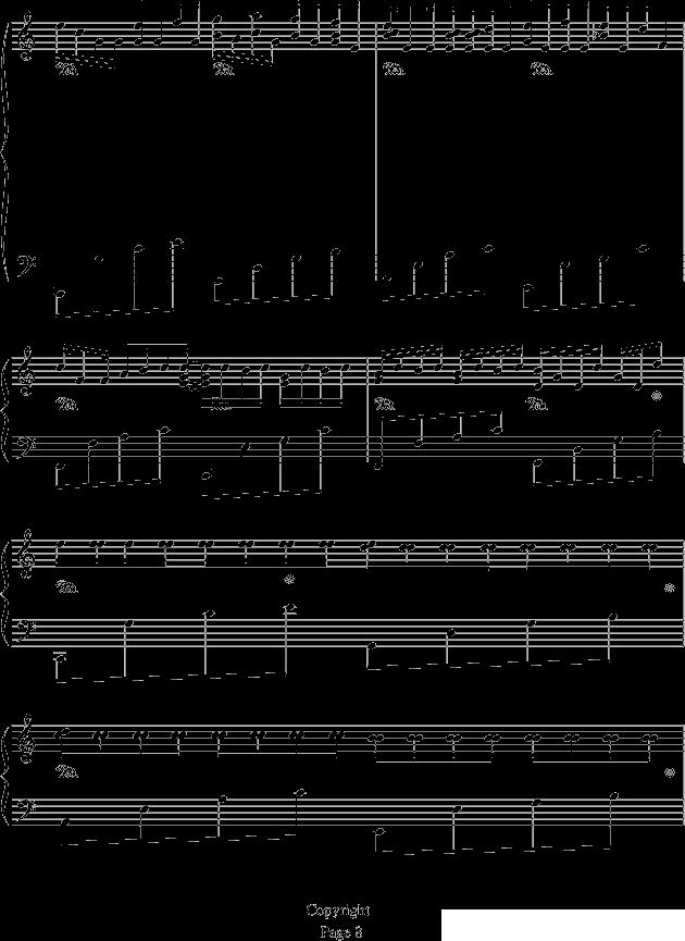 卡农—情感钢琴曲谱（图8）