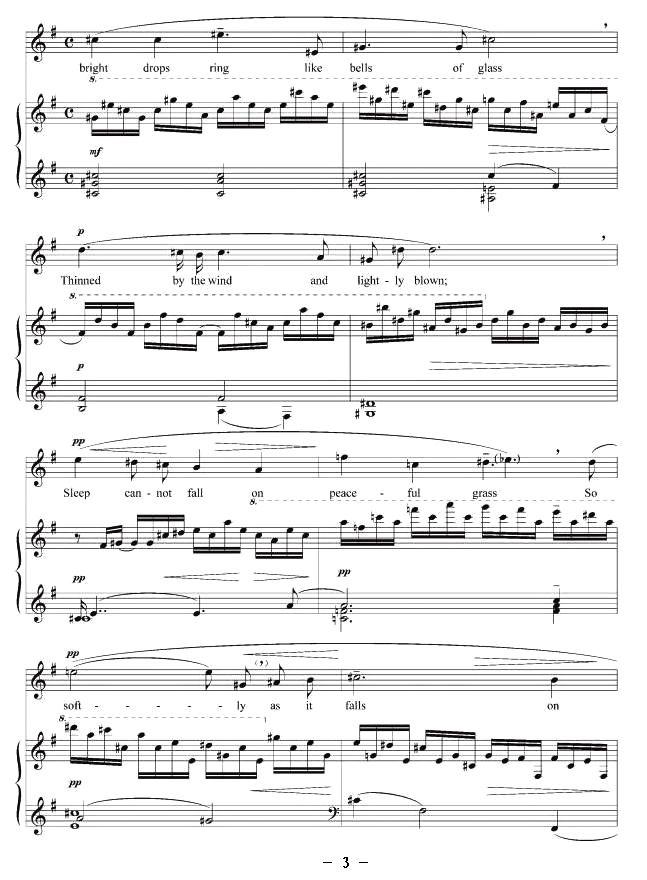 雨中的钟声（正谱 [美]）钢琴曲谱（图3）