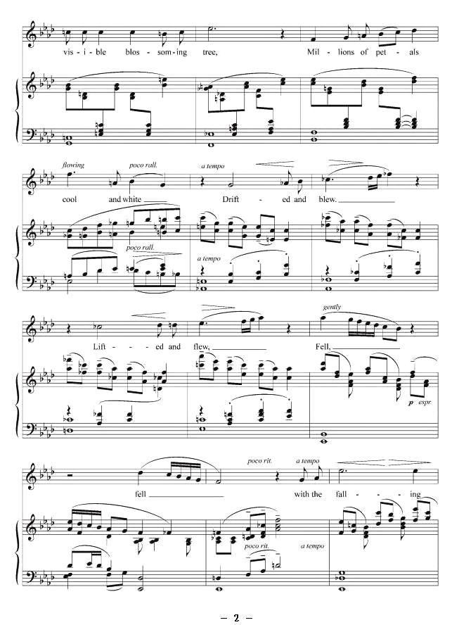 傍晚的雪（正谱 [美]）钢琴曲谱（图2）
