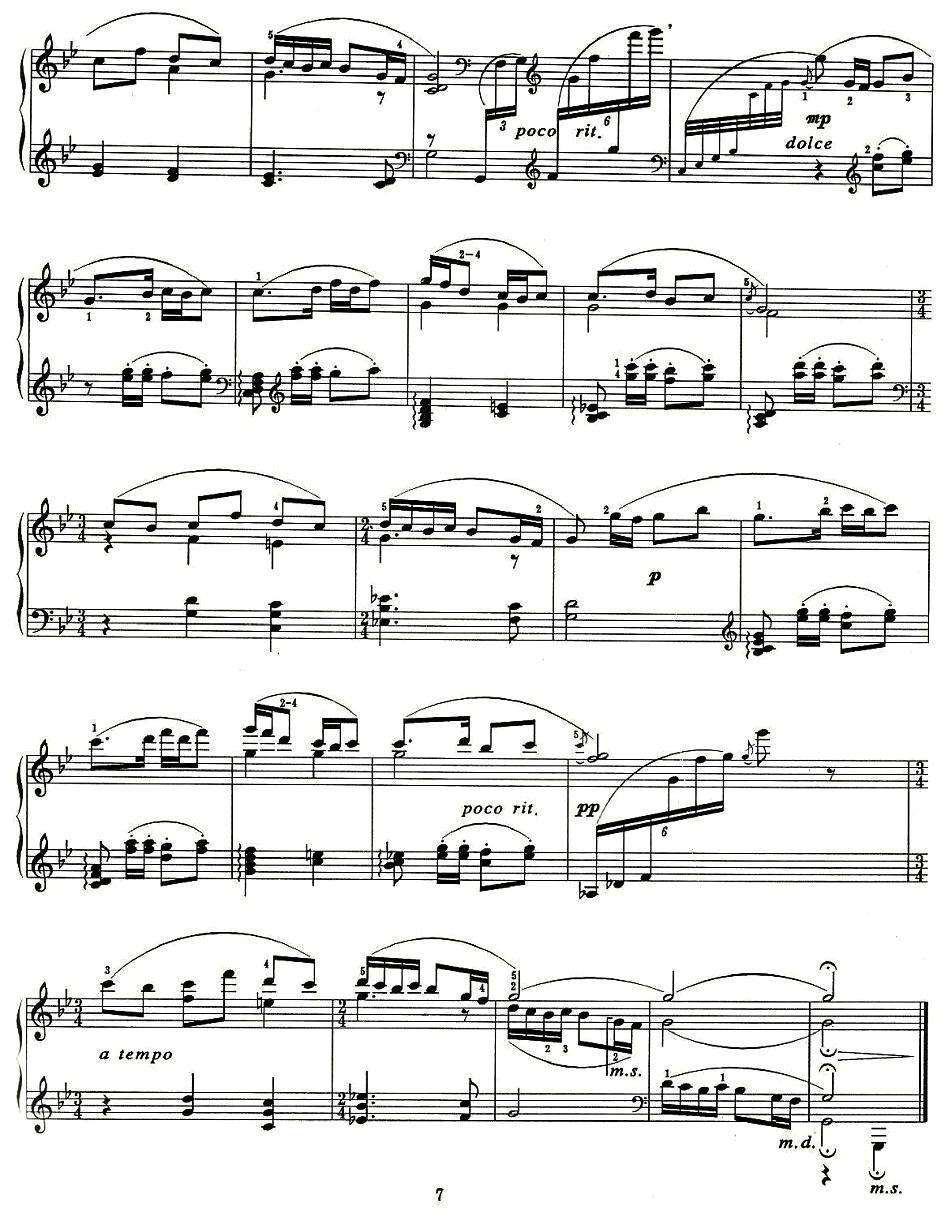 云南民歌五首钢琴曲谱（图7）