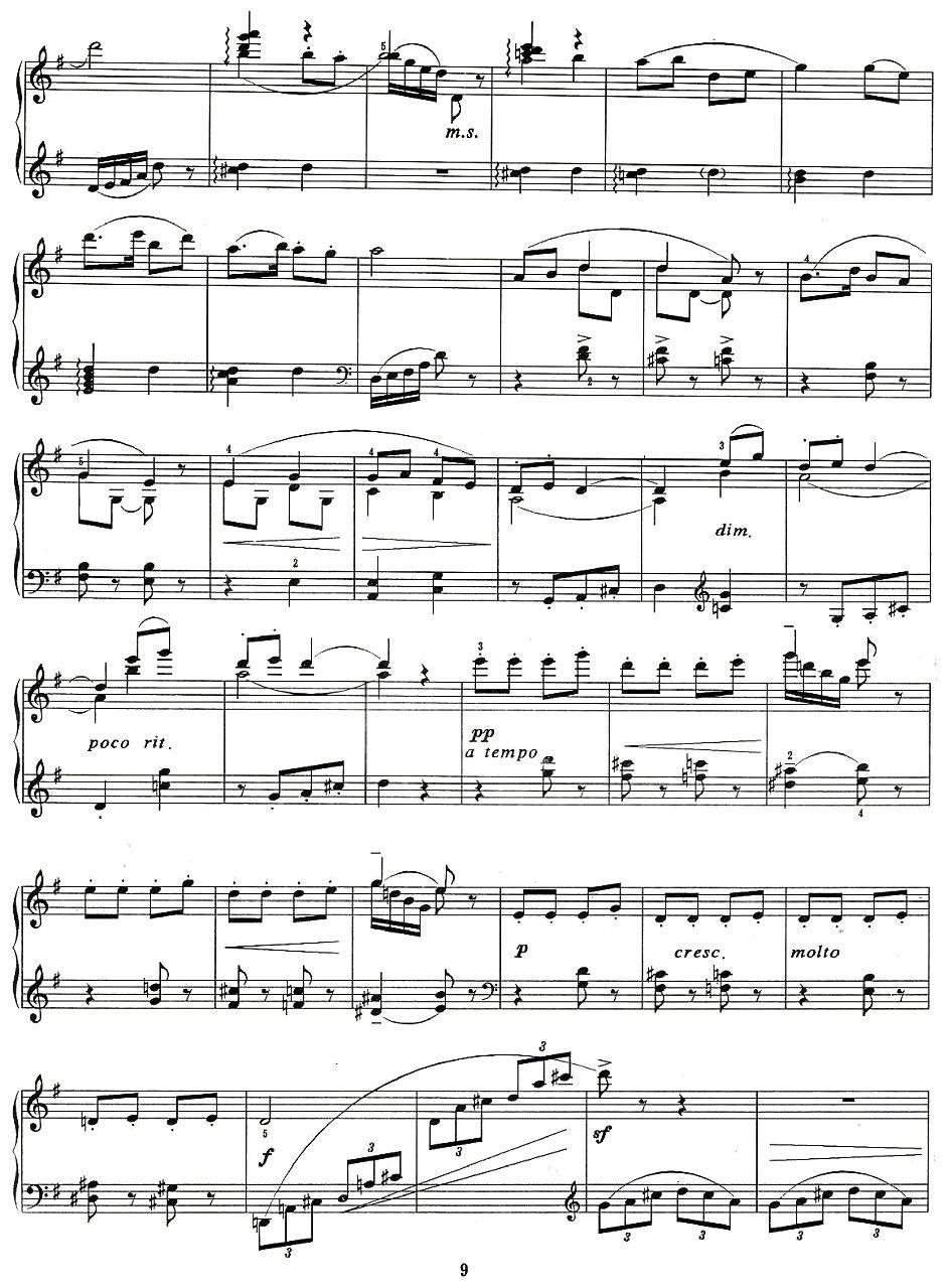 云南民歌五首钢琴曲谱（图9）