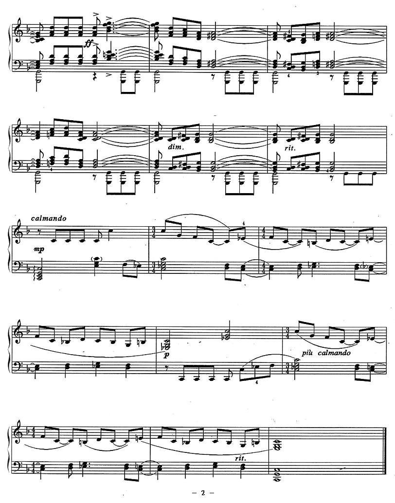 庙会组曲：三、老人的故事钢琴曲谱（图2）