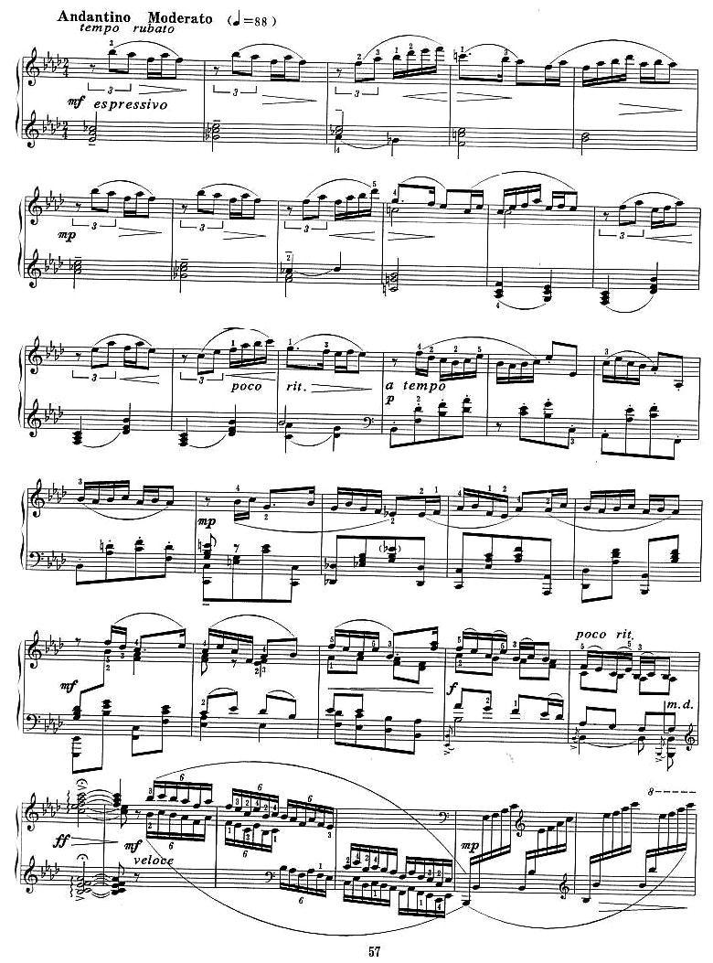 双飞蝴蝶主题变奏曲钢琴曲谱（图4）