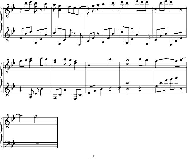 夜风钢琴曲谱（图3）