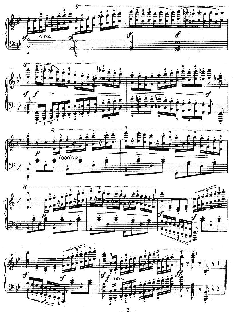 《车尔尼钢琴八度练习曲》OP.553-6钢琴曲谱（图3）