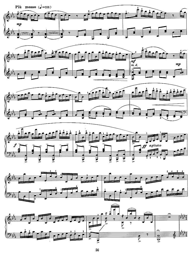双飞蝴蝶主题变奏曲钢琴曲谱（图3）