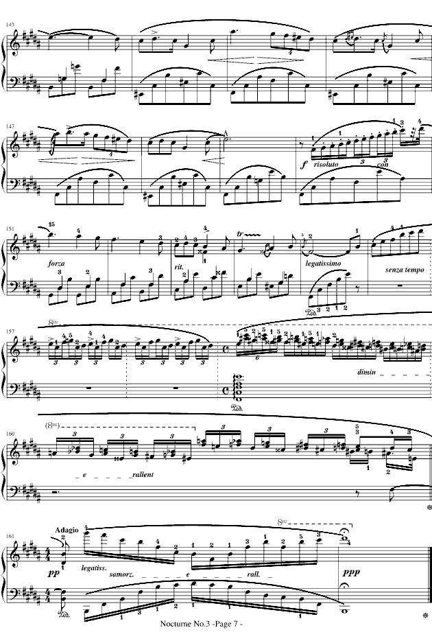 夜曲No.3,Op.9-3钢琴曲谱（图7）