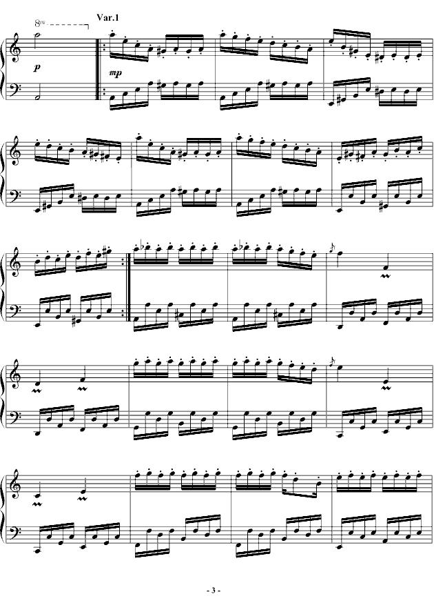 帕格尼尼飞絮曲钢琴曲谱（图3）