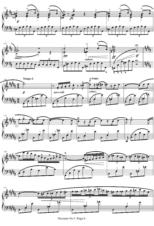 夜曲No.3,Op.9-3钢琴曲谱（图6）